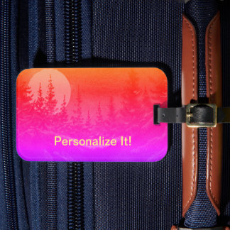 Rural country landscape luggage tag