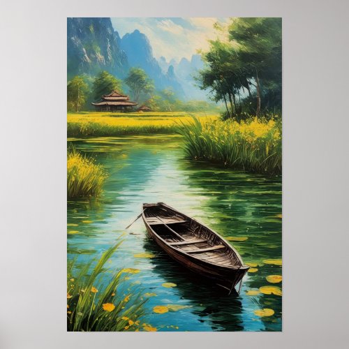 Rural Elegance Countryside Swampy Lake Poster