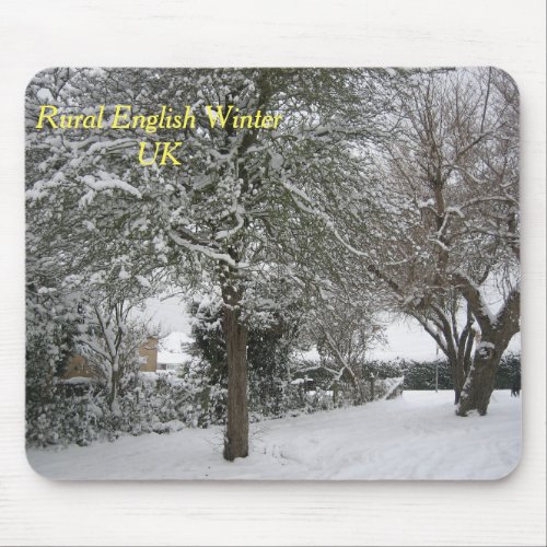 Rural English Winter UK Mouse Pad