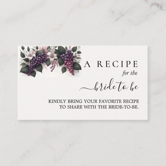 Rural Farm Wood Seed Ivy Vineyard Bridal Shower Enclosure Card (Front)