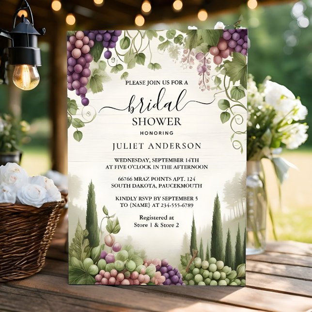 Rural Farm Wood Seed Ivy Vineyard Bridal Shower Invitation (Creator Uploaded)