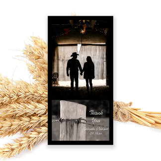 Rural Fence Post Country Ranch Thank You Card