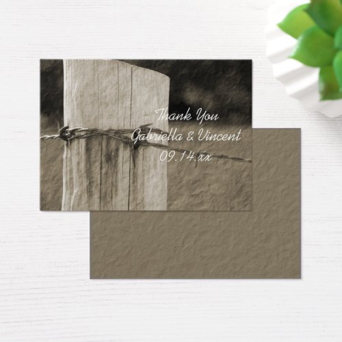 Rural Fence Post Farm Wedding Favor Tags