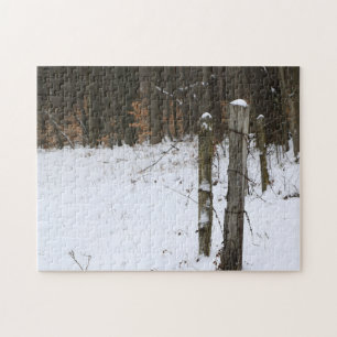 Rural Fence Posts Backroad Scenic Country Family Jigsaw Puzzle