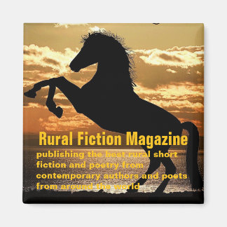 Rural Fiction Magazine horse and sunset Magnet