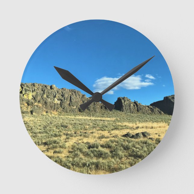 Rural Harney County, Burns, Oregon Round Clock (Front)