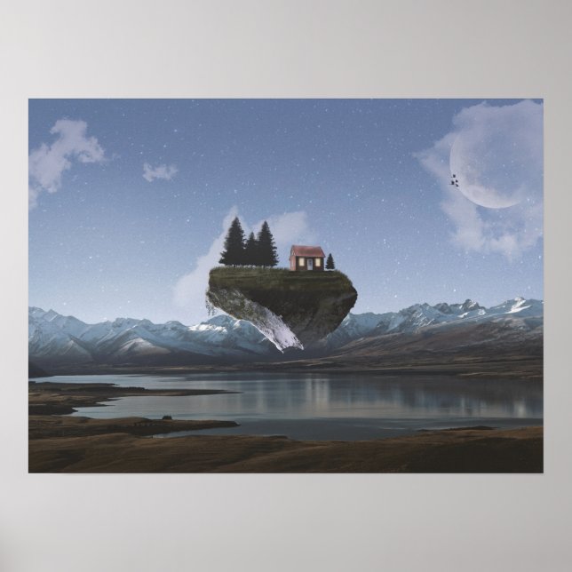 Rural House, Fantasy Floating Land Poster (Front)