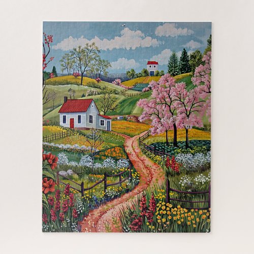 Rural Houses and Fences Jigsaw Puzzle