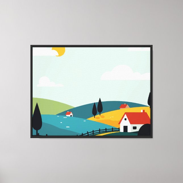 Rural landscape canvas print (Front)