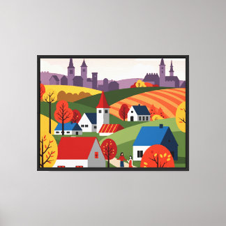 Rural landscape canvas print