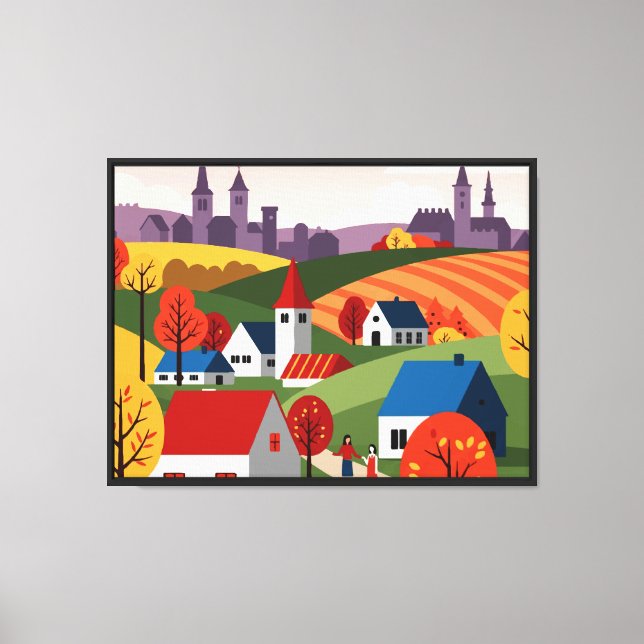 Rural landscape canvas print (Front)