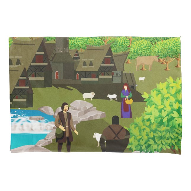 Rural landscape pillow case (Front)