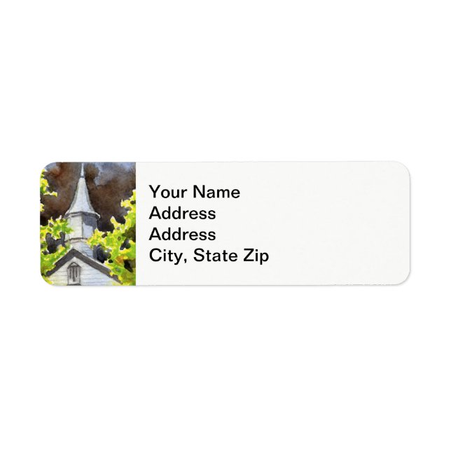 Rural landscapes and scenic views country church . label (Front)