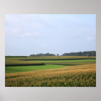 Rural Midwest Farm Field Landscape Color 16x20