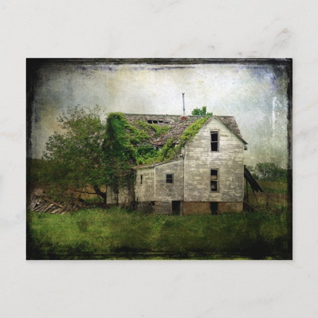 Rural Missouri Abandoned House Postcard (Front)