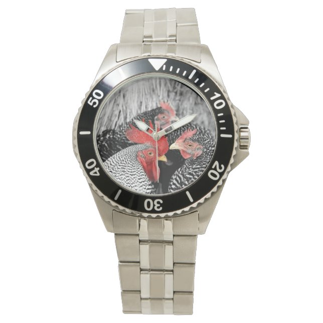 Rural or Chicken Farmer Rooster Hen Watch (Front)