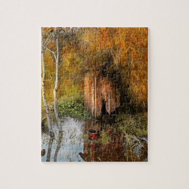 Rural - Outhouse - Water hazard 1938 Jigsaw Puzzle (Vertical)