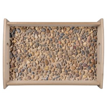 Rural Pebble Stones Photo Serving Tray by KreaturRock at Zazzle