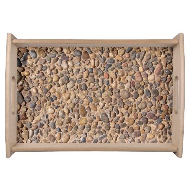 Rural Pebble Stones Photo Serving Tray (Front)