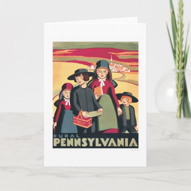 Rural Pennsylvania Amish 1939 WPA Card (Front)