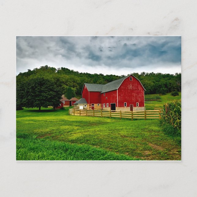 Rural Photography USA Countryside Pretty Landscape Postcard (Front)
