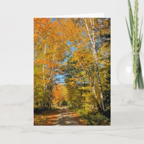 Rural Road Autumn Colors New Hampshire Card