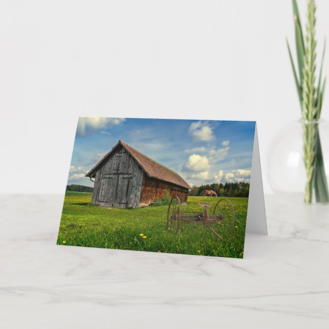Rural Scene Birthday Card (Front)