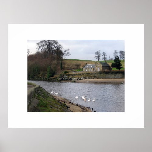 Rural Scotland Scenic Stone Cottage  Poster