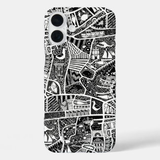 rural seaside living black iPhone 16 plus case