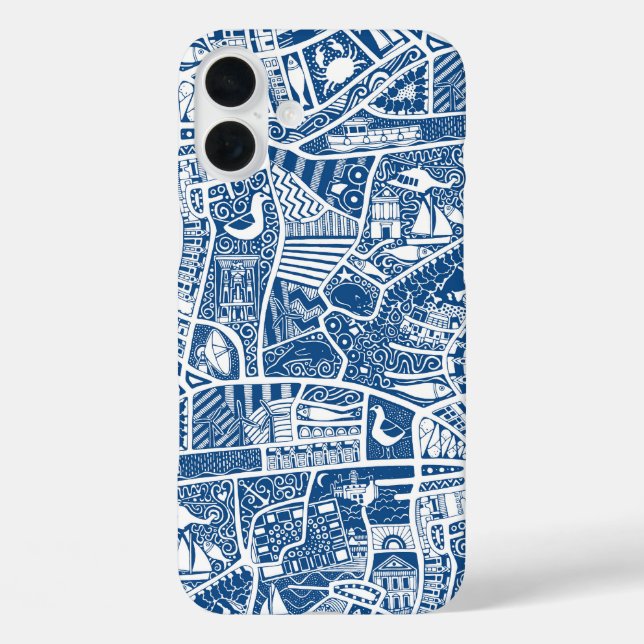 rural seaside living blue Case-Mate iPhone case (Back)