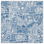 rural seaside living blue fabric