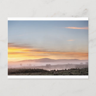 Rural sunrise scene postcard