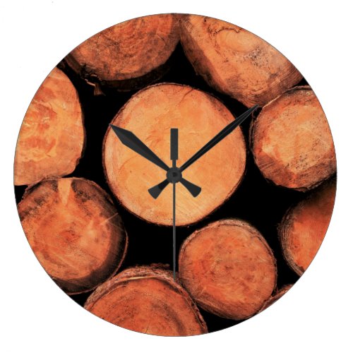 Rural Tree Trunks - Wall Clock