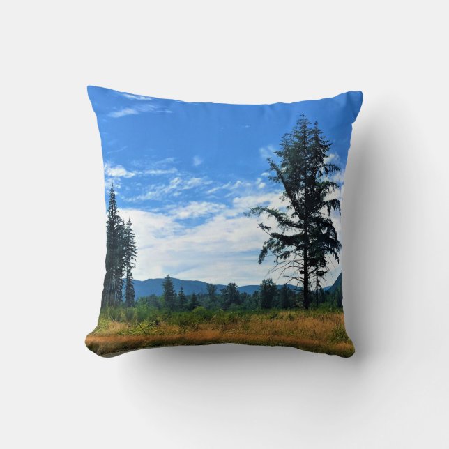 Rural Washington, Randle, WA Throw Pillow (Front)