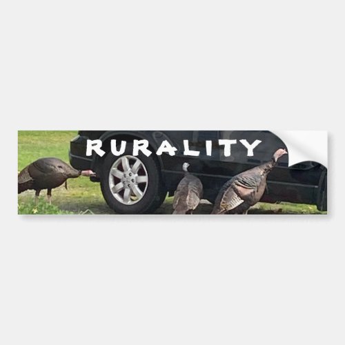 RURALITY beauty rural lifestyle nature interacts Bumper Sticker