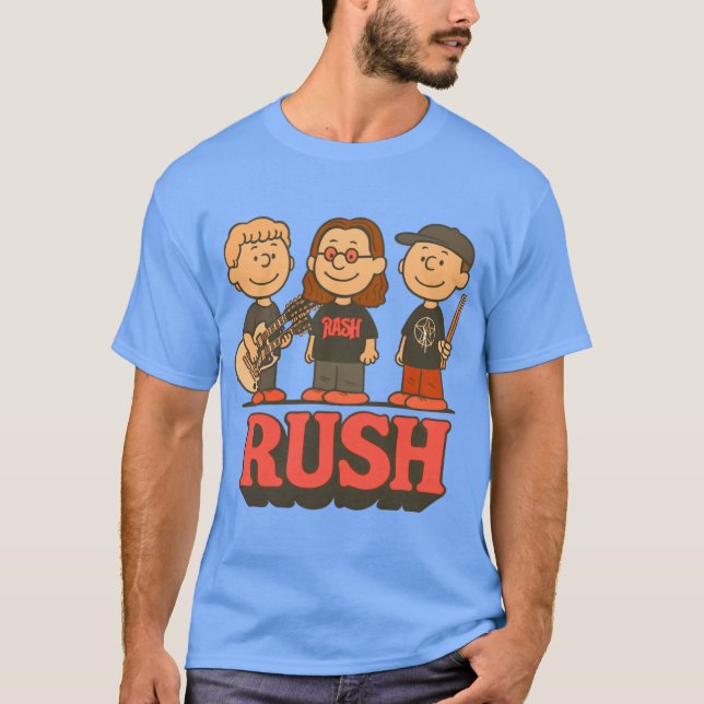 Rush Band Charlie Brown Mashup FADED friend T-Shirt (Front)