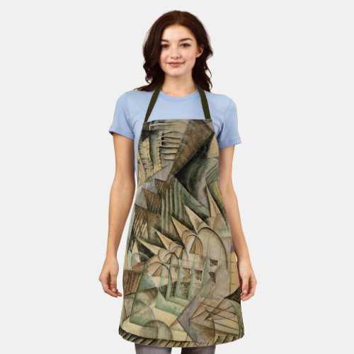 Rush Hour New York by Max Weber Vintage Cubism Apron