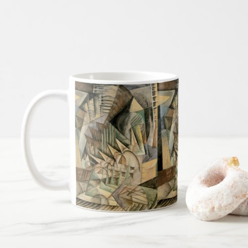 Rush Hour New York by Max Weber Vintage Cubism Coffee Mug