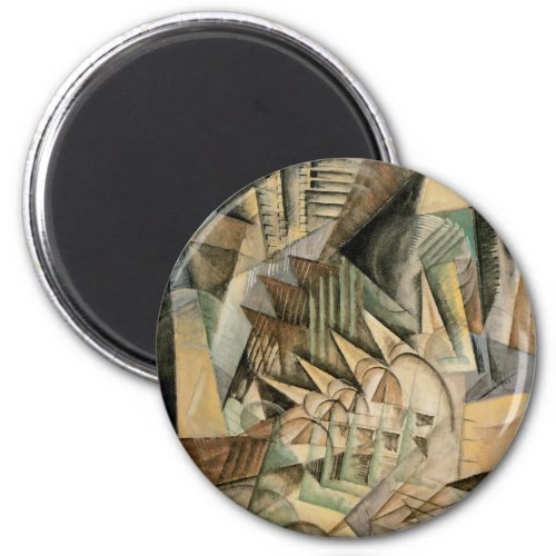 Rush Hour New York by Max Weber Vintage Cubism Magnet