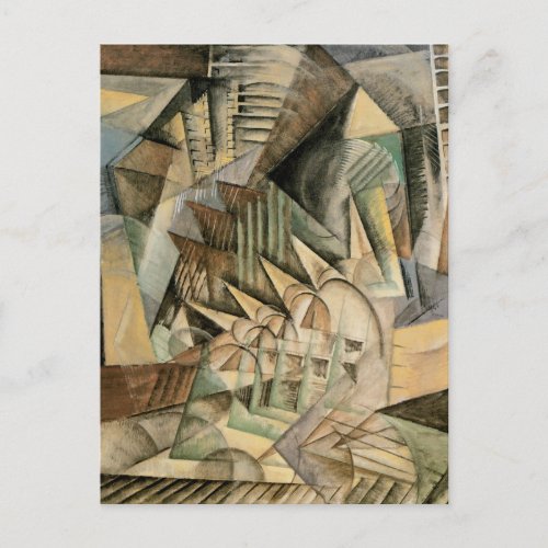 Rush Hour New York by Max Weber Vintage Cubism Postcard