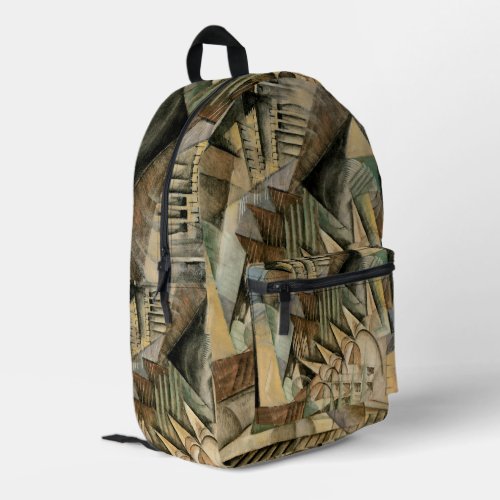 Rush Hour New York by Max Weber Vintage Cubism Printed Backpack