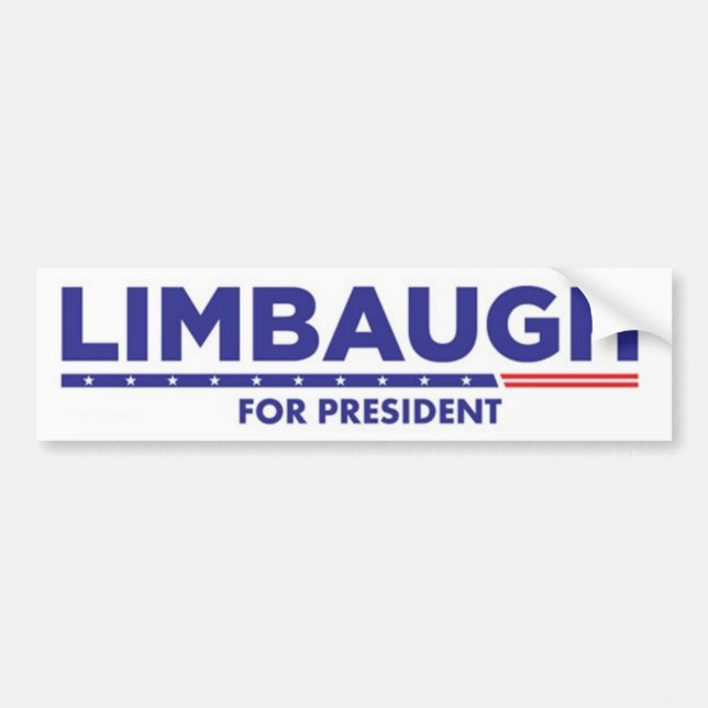 Rush Limbaugh for President Bumper Sticker (Front)