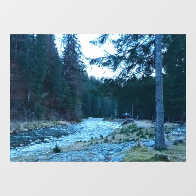 Rushing Mountain Stream – Wild Nature Romania Window Cling (Sheet)