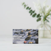 Rushing Rapids with autumn leaves Appointment Card (Standing Front)