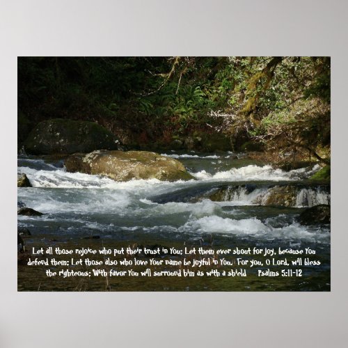 Rushing River Psalms 51112 Print