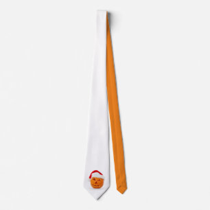 Rushing the Holiday (Santa Pumpkin} Neck Tie