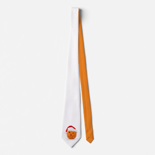 Rushing the Holiday (Santa Pumpkin} Neck Tie (Front)