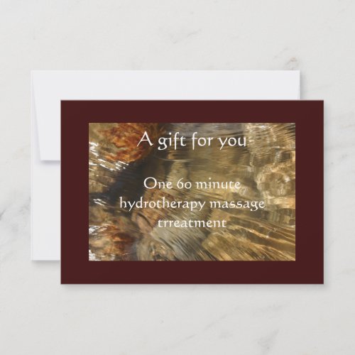 Rushing Water Gift Certificate Personalized Invites