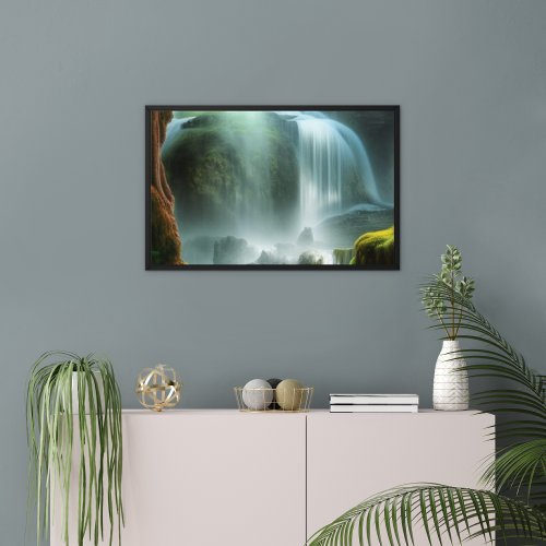 Rushing Waterfall Horizontal Poster 