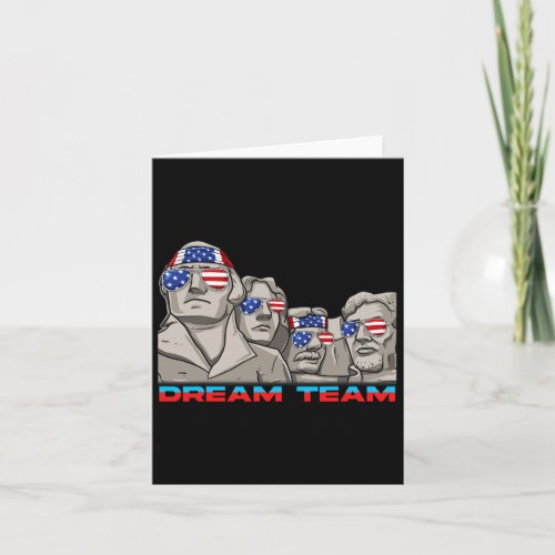 Rushmore 4th Of July Funny Patriotic Presidents Te Card